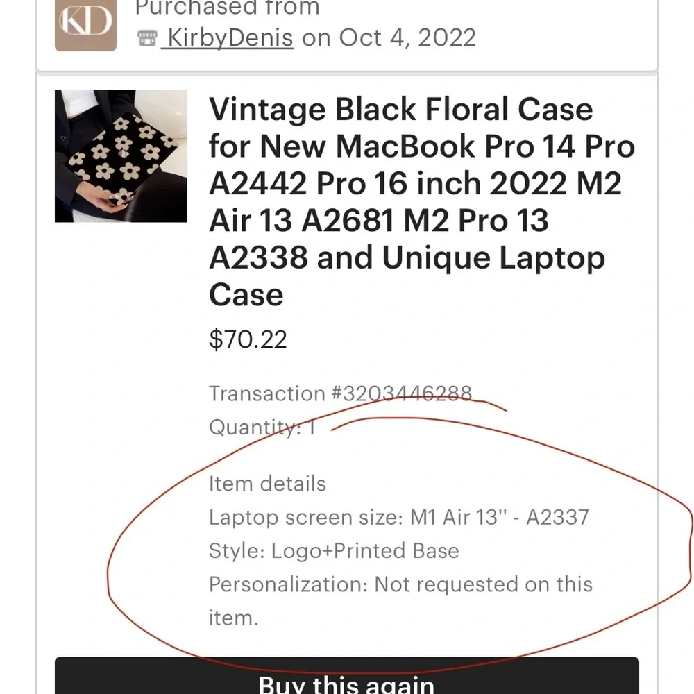 Floral MacBook Air 13” Case - Picture 4 of 6